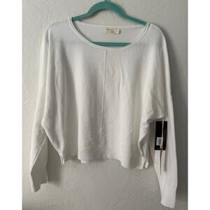 NEW Dreamers by Debut White Long Sleeve Front Seam Sweater M/L